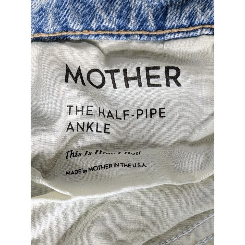 MOTHER Superior Half Pipe Ankle Jeans 27 NWT This Is How I Roll Cotton Blue - Picture 3 of 16